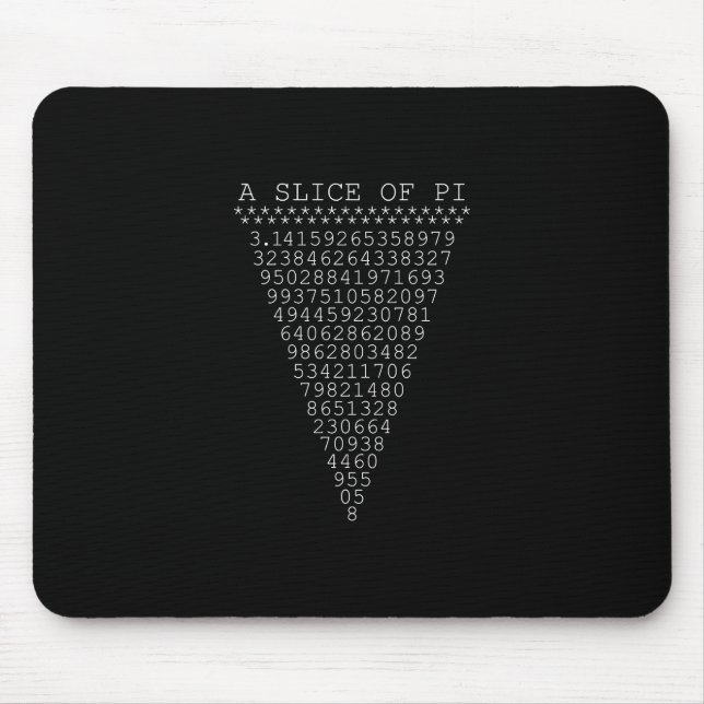 A Whimsical Slice of Pi Mouse Pad (Front)