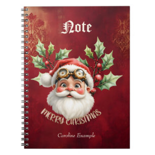 A whimsical steampunk Santa Claus Notebook