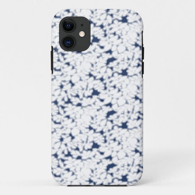 a white and blue background with a pattern Case-Mate iPhone case (Back)