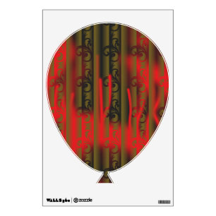 a white and brown striped wallpaper with a pattern wall decal