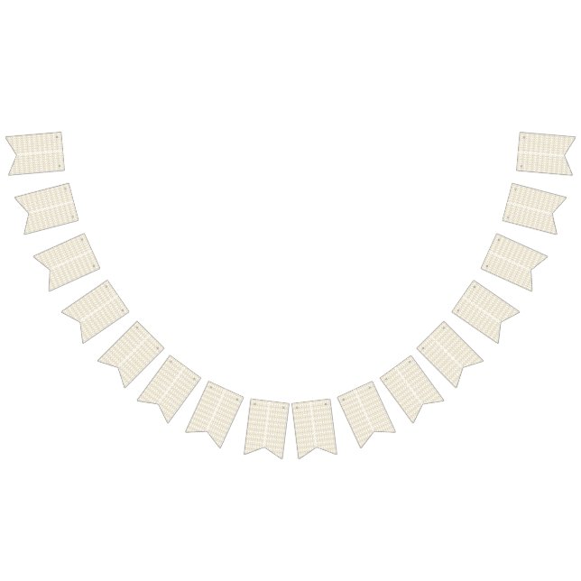 a white and gold geometric pattern bunting flags (All)