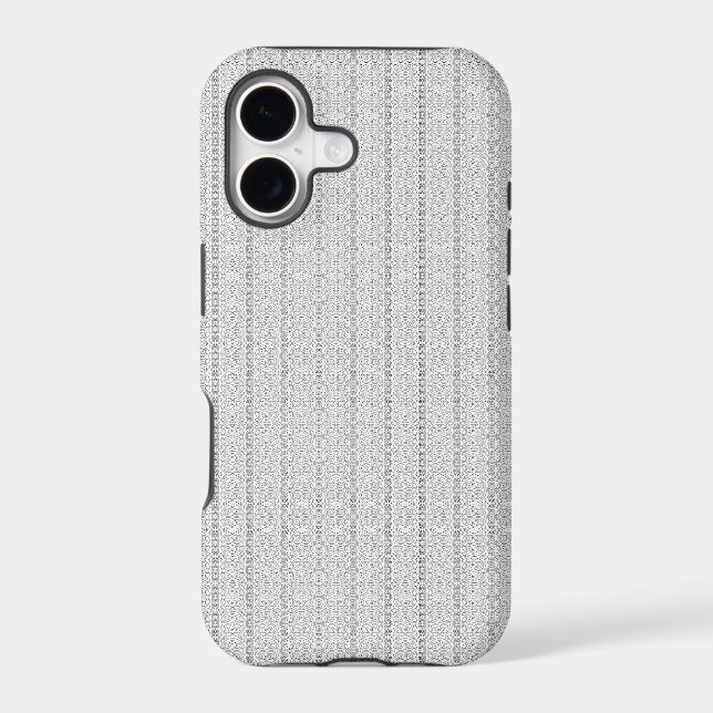 a white and gray wallpaper with a pattern on it iphone case (Back)