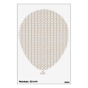 a white background with a brown pattern on it wall decal