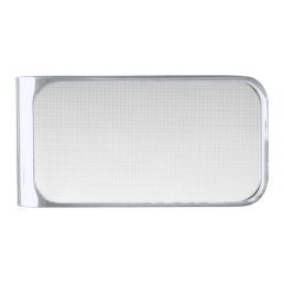 a white background with a grid of squares silver finish money clip