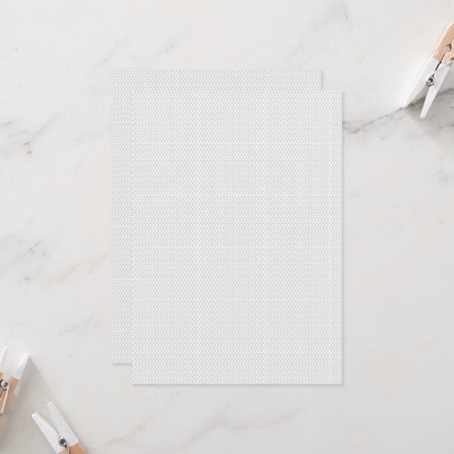 a white background with a pattern in the middle invitation (Front/Back In Situ)