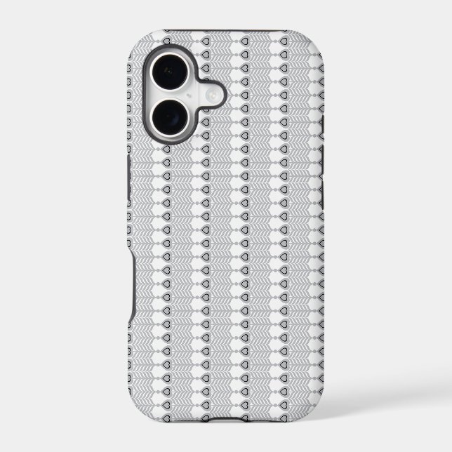  a white background with a pattern of circles iphone case (Back)