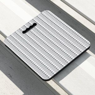  a white background with a pattern of circles seat cushion