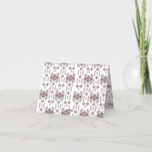 a white background with a red pattern on it thank you card