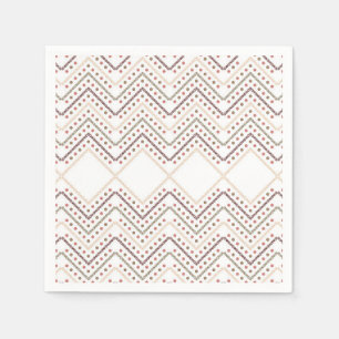 a white background with brown and red dots napkins