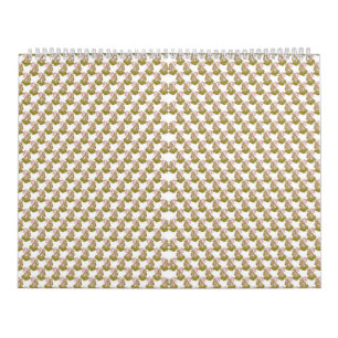 a white background with green leaves on it calendar