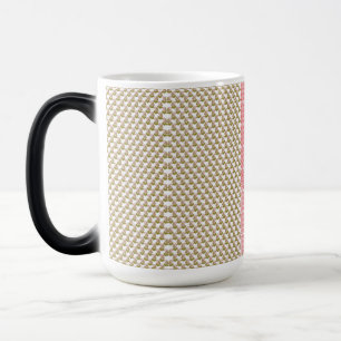 a white background with green leaves on it color morph mug