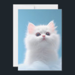 A white cat sits on a cloud invitation<br><div class="desc">A white cat sits on a cloud</div>
