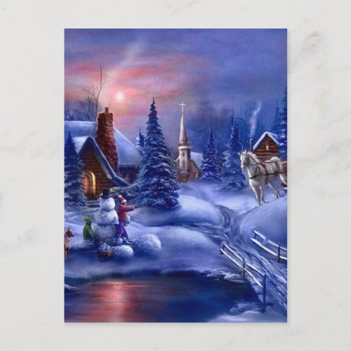 A White Christmas Holiday Postcard