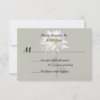 A White Daisy RSVP Card