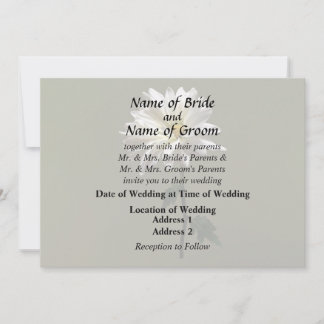 A White Daisy Wedding Supplies Invitation