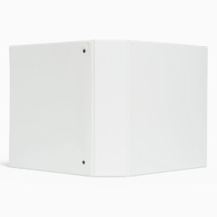 A white, equilateral triangle centered on a plain  3 ring binder