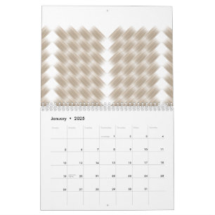 A white, equilateral triangle centered on a plain calendar