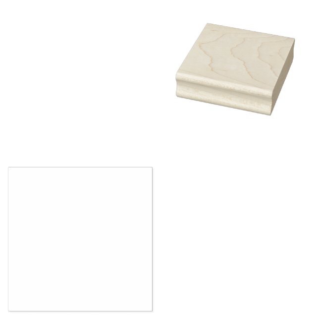 A white, equilateral triangle centered on a plain  rubber stamp (Stamped)