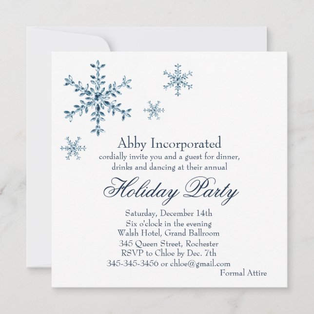 A White Glamorous Holiday Invitation (corp) (Front)