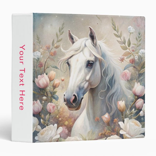 A White Horse  3 Ring Binder (Front/Spine)