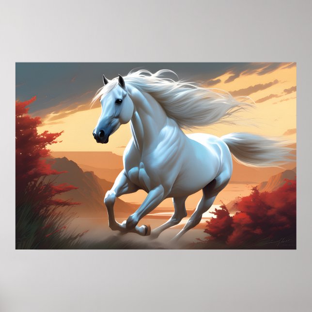 A white horse poster (Front)