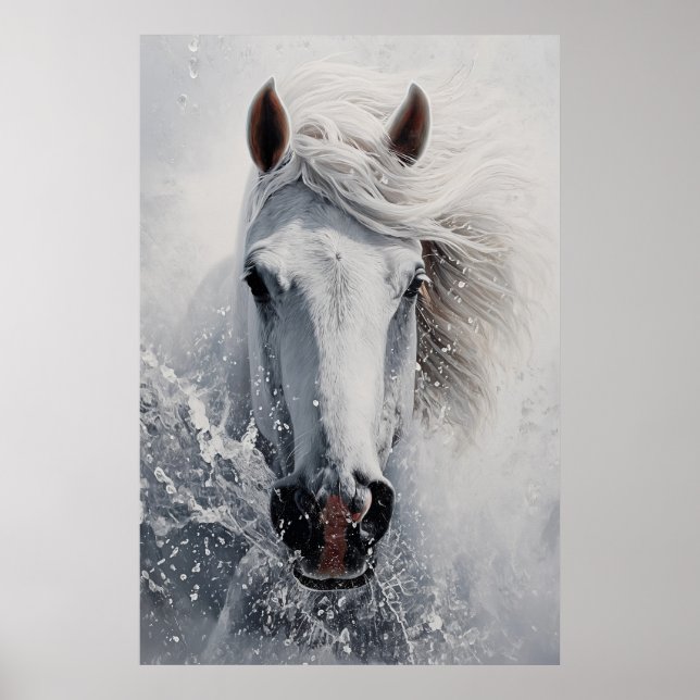 A White Horse Poster Art Print Wall Art (Front)
