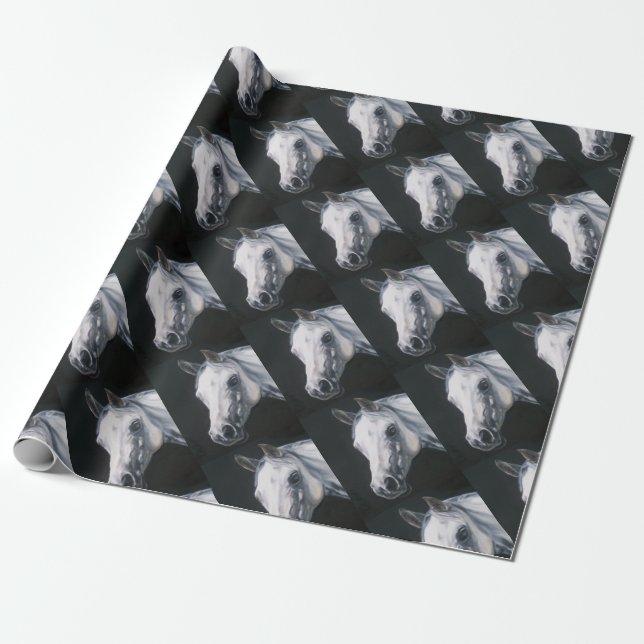 A White Horse Wrapping Paper (Unrolled)