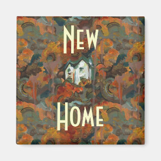 A White House & Autumn Trees Magnet
