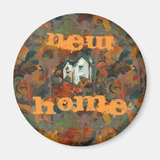 A White House & Autumn Trees Magnet