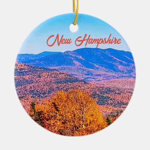 A White Mountains autumn  Ceramic Ornament