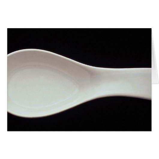 A white porcelain spoon cards (Front Horizontal)