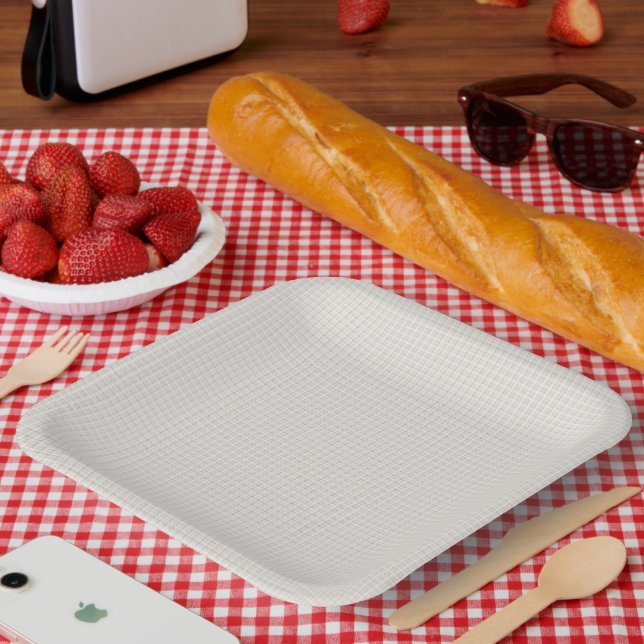 A white shape optimized in design, showcasing clea paper plates (Picnic)