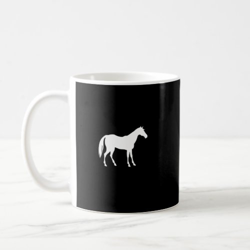 A White Simple Horse  Coffee Mug