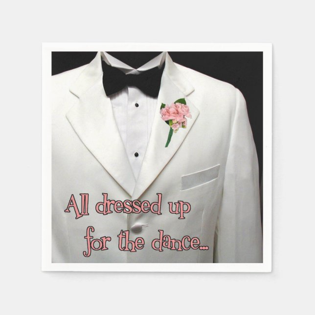 A White Sport Coat Paper Napkins (Front)