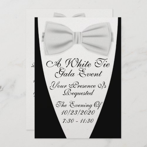 A White Tie Gala Event Invitation