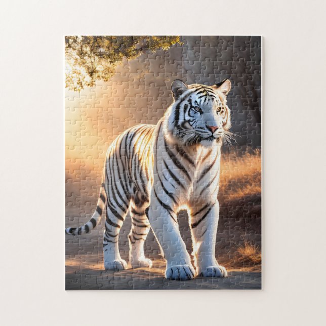 A White Tiger  Jigsaw Puzzle (Vertical)