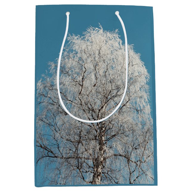 A White Willow Tree Against Cloudless Blue Sky Medium Gift Bag (Front)