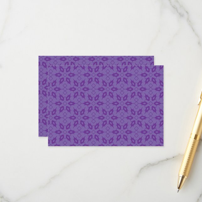 A white wrapping paper with a repeating pattern of enclosure card (Front/Back In Situ)