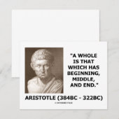 A Whole Is That Which Has Beginning, Middle, & End (Front/Back)
