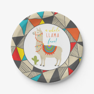 A Whole Llama Fun Animal Birthday Party Paper Plates