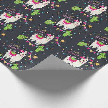 A Whole Llama Fun Llama Birthday Wrapping Paper A Whole Llama Fun Llama Birthday Wrapping Paper