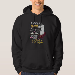 A Whole Llama Learning Going On In 1ST GRADE Hoodie