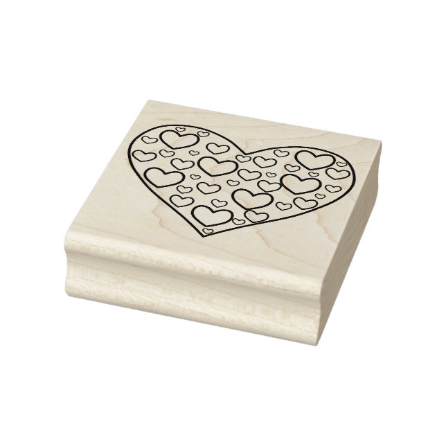 A Whole Lot of Hearts Rubber Stamp (Stamp)