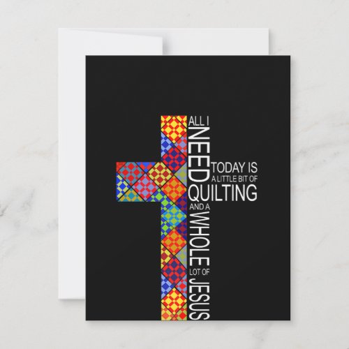 A Whole Lot Of Jesus And Quilting Sewing Crochet Thank You Card