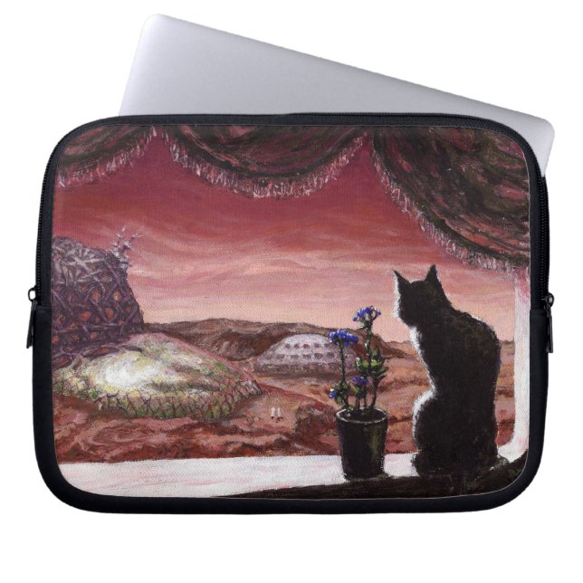 A Whole New World - Sci-Fi - Cat on Mars Laptop Sleeve (Front)