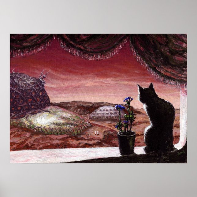 A Whole New World - Sci-Fi - Cat on Mars Poster (Front)