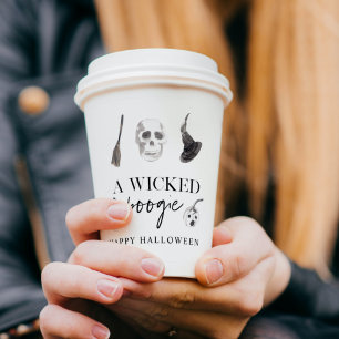 A Wicked Boogie Halloween   Skull Witch  Paper Cups