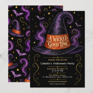 A Wicked Good Time Halloween Party Invitation