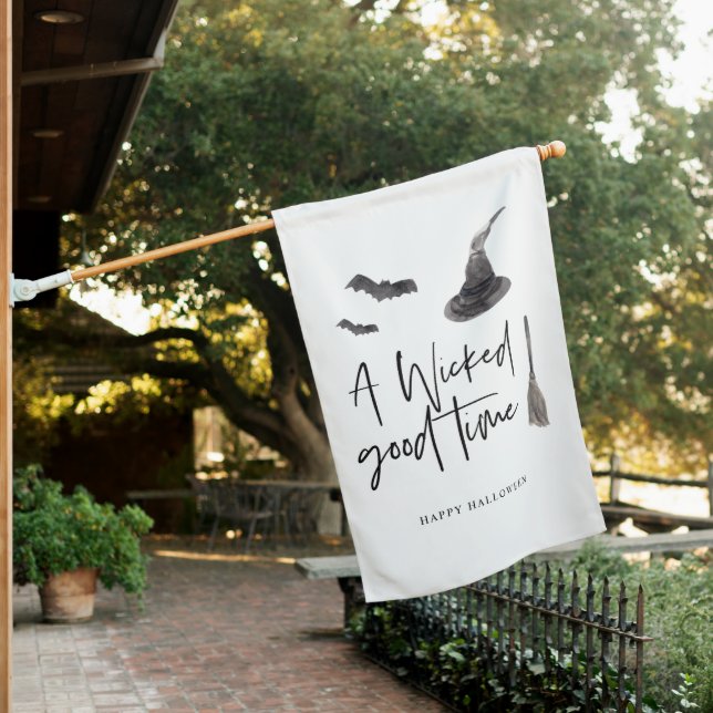 A Wicked Good Time | Happy Halloween House Flag (In SItu)