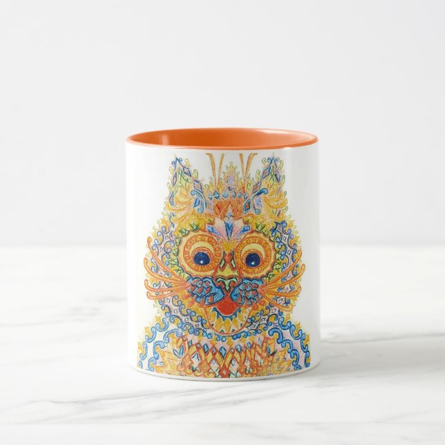 A Wide Eyed Cat, Louis Wain Mug (Center)